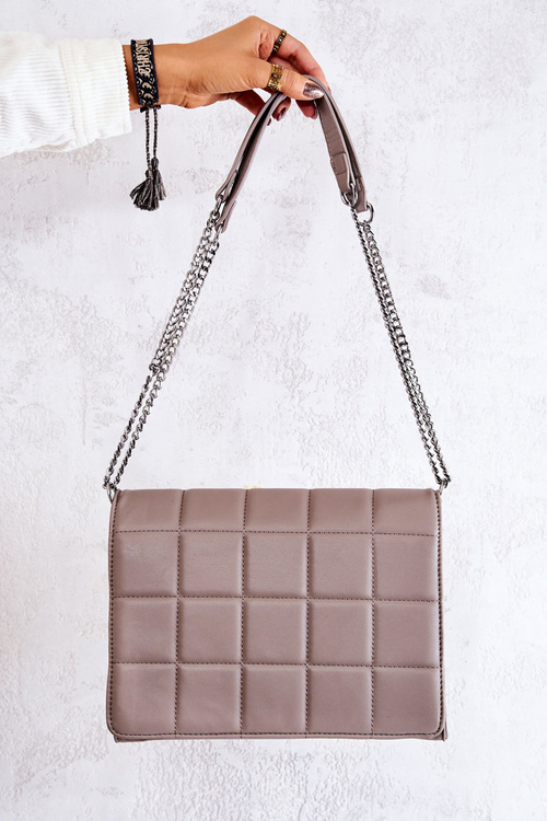 Quilted Letter Bag Grey Nerissa