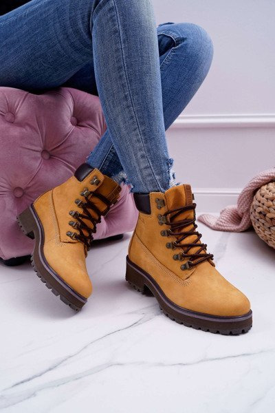 Women's Boots Trappers Big Star Camel EE274035