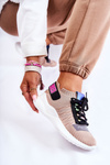 Sportowe Buty Sneakersy Damskie Wsuwane Beżowe Klayra