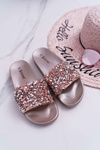 Women's Flip Flops Pink Gold Glamour