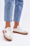 Low Women's Sneakers Made Of Eco Leather White-Pink Navidemi