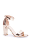 Classic Leather Stiletto Sandals Laura Messi 1760 Gold