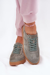 Women'S Low Suede Sneakers Green Paliana