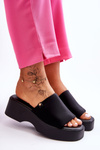 Women's Platform Slippers Black Carmela