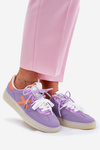 Buty Sportowe Damskie Niskie Fioletowe Zelevelis