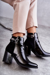 Fashionable Lacquered Boots La.Fi 260037B-LA Black