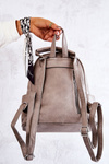 Leather Backpack Grey Karlee