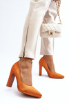 Orange Pump Heels Piatti