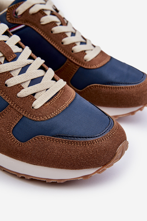 Sneakersy Buty Sportowe Męskie Brązowe Lee Cooper LCW-24-03-2334