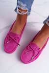 Women's Comfortable Eco-suede Moccasins Fuchsia Memfi