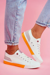 Women's Sneakers Cross Jeans White Orange FF2R4043C