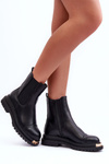 Women's Leather Ankle Boots Black Nialee