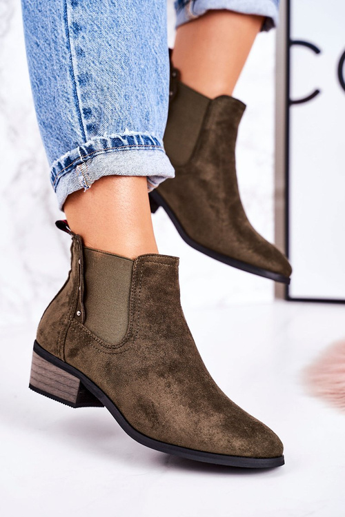 Women’s Classic Chelsea Boots Suede Dark Green Walker