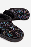 Kids Snow Boots With Hearts Black Calivine