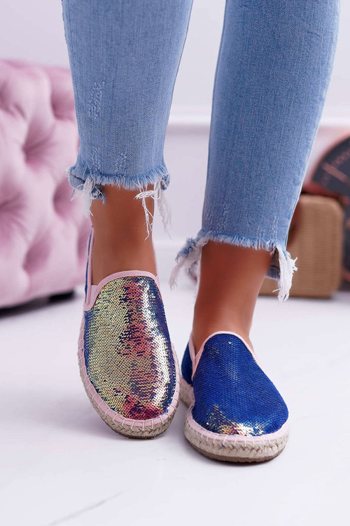 Espadryle Opalizujące Cekiny Big Star Kolorowe DD274A164