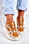 Buty Sportowe Sneakersy Big Star Beżowo-Brązowe GG274653