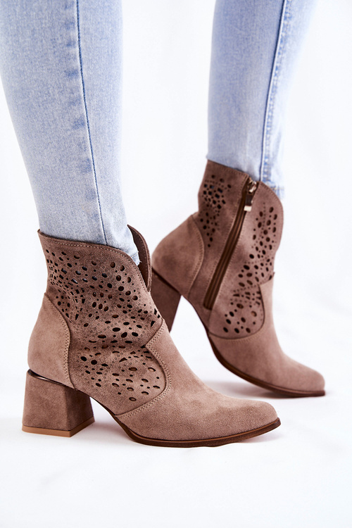 Openwork boots Lewski Shoes 3166 Cappucino