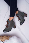 Women's Leather Boots Maciejka Green 03190-09