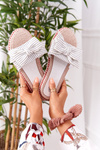 Rubber Slippers With A Bow White Gabriell