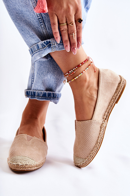 Women's Slip-on Suede Espadrilles Beige Corry