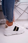 Sporty Women's Thick Sole Shoes White Marche