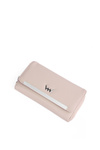Large Women's Leather Wallet Beige Elissie