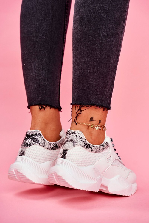 Sportivo Women's Snakeskin Shoes White Giselle