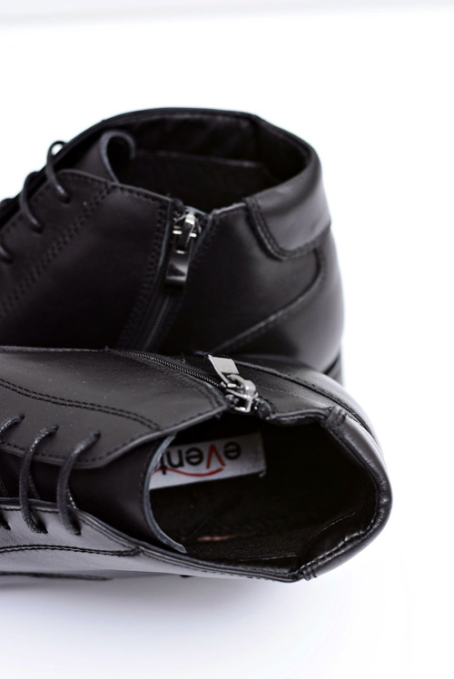 Men's Leather Boots Black Half Boots Artemigo