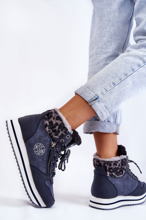 Women's Warm Boots Lee Cooper LCJ-22-31-1450 Navy blue