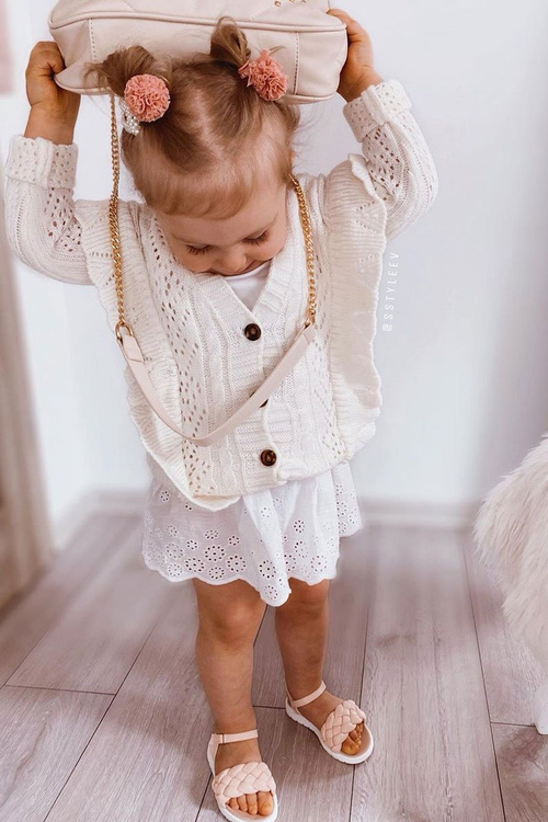 Dziecięce Sandały Z Plecionką Różowe Adella