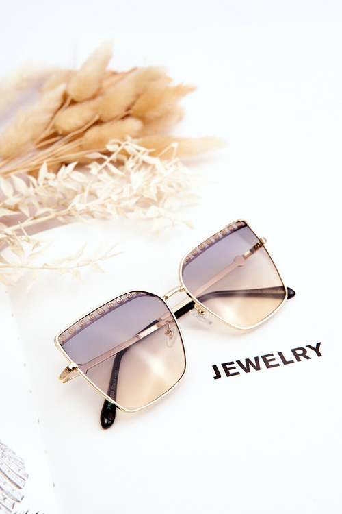 Okulary Przeciwsłoneczne Duże Prius V303 Gradient Niebiesko-Pomarańczowy