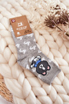 Women's Cotton Socks dog Light grey