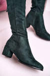 Women's suede boots Sergio Leone green KZ273