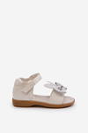 Children's Sandals With Bow Velcro Fastening White Wistala
