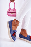 Tenisówki Trampki Damskie Slip-On Niebieskie Venira