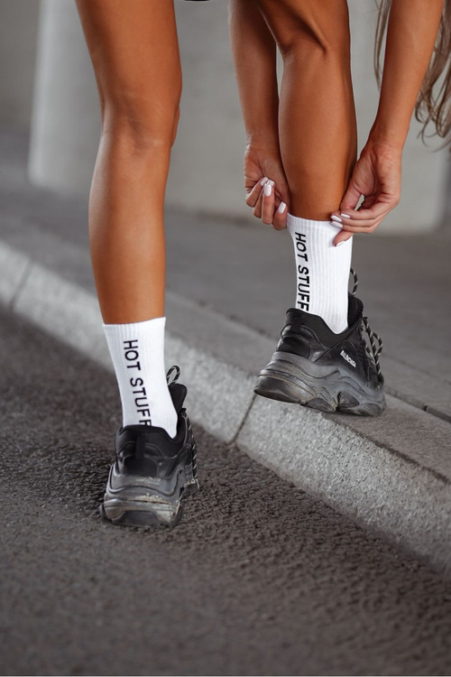 Damskie Bawełniane Skarpety HOT STUFF Białe