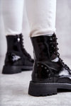 Varnished Boots With Studs Black Palmira