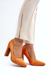 Orange Pump Heels Piatti