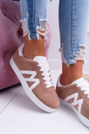 Sporty Women's Shoes Camel Sheia