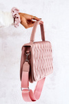 Quilted Letterman Handbag Pink Roselyn