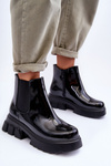 Slip-on Rubber Boots Jodhpur Boots Black Carme