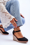 Women's Classic Wedge Sandals Black Malani