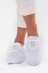Women White Fabric Slip-On Sports Shoes on Platform Kalyra