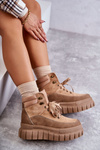 Comfortable Boots On The Platform Dark beige Sanchio