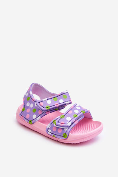 Children's Foam Light Patterned Sandals Pink-Purple Malaga
