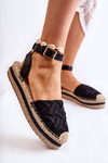 Women's Espadrilles Sandals On The Platform Black Susane