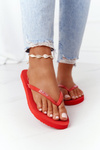 Women's Sliders Flip-Flops Big Star FF274A611 Red