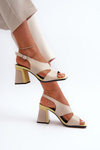Women's Sandals on Wedge Beige D&A MR38-153