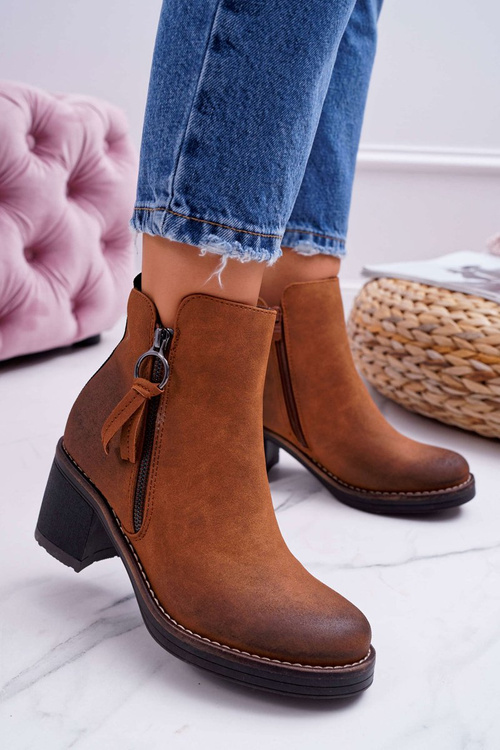 Women's Stiletto Boots Felt Insulated Camel Delia