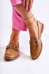 Mokasyny Damskie Skóra Camel Coriso
